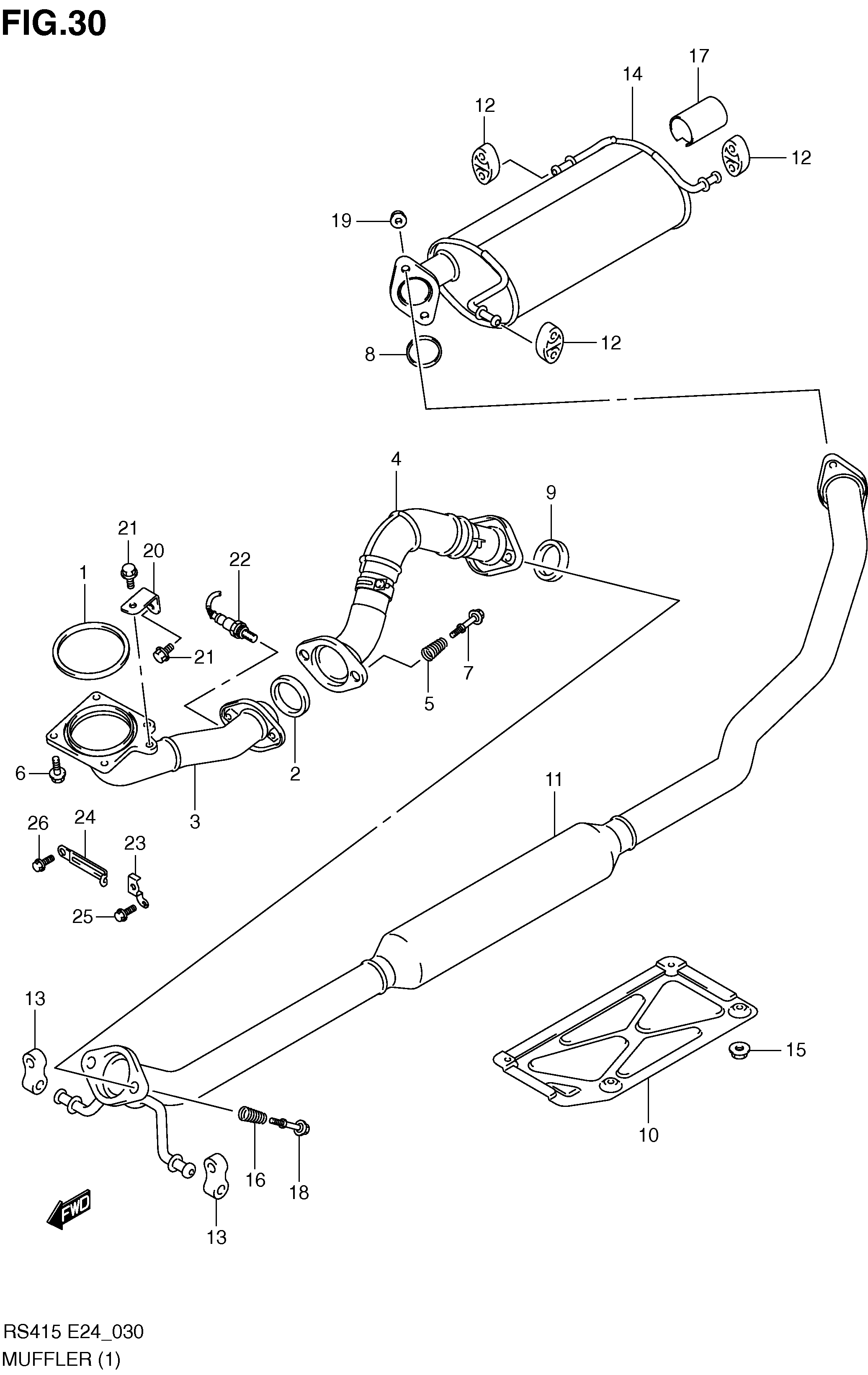 MUFFLER (RS413:2WD,RS415)