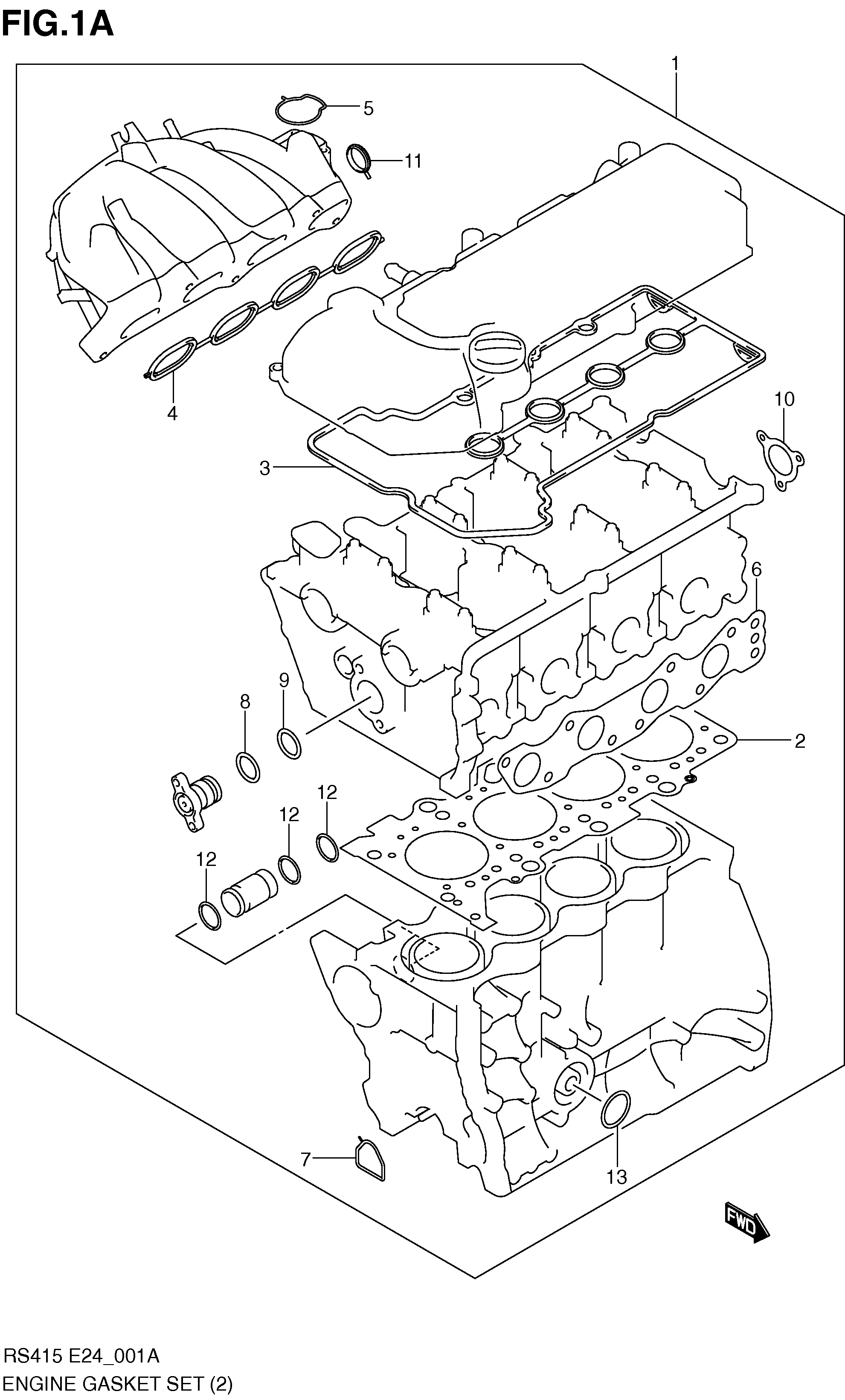 ENGINE GASKET SET (RS413:E35,RS415)