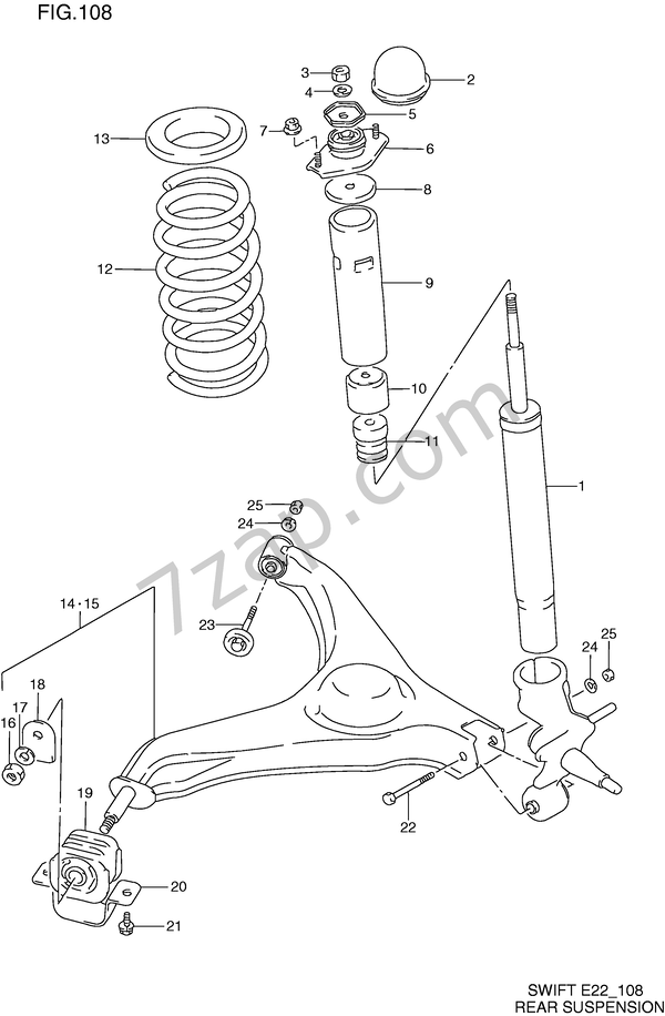 REAR SUSPENSION CHEVROLET swift Swift SF4132