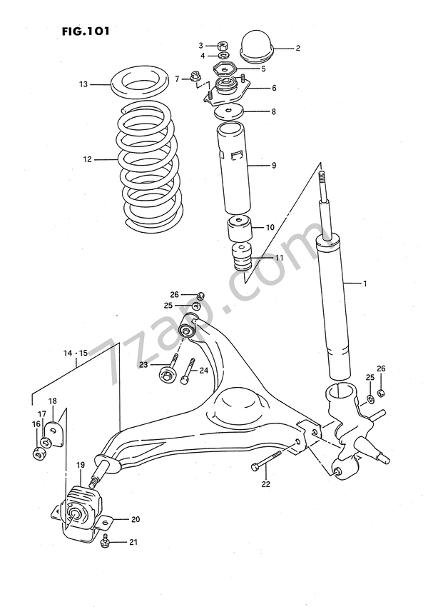 REAR SUSPENSION CHEVROLET swift Swift SF416, 2