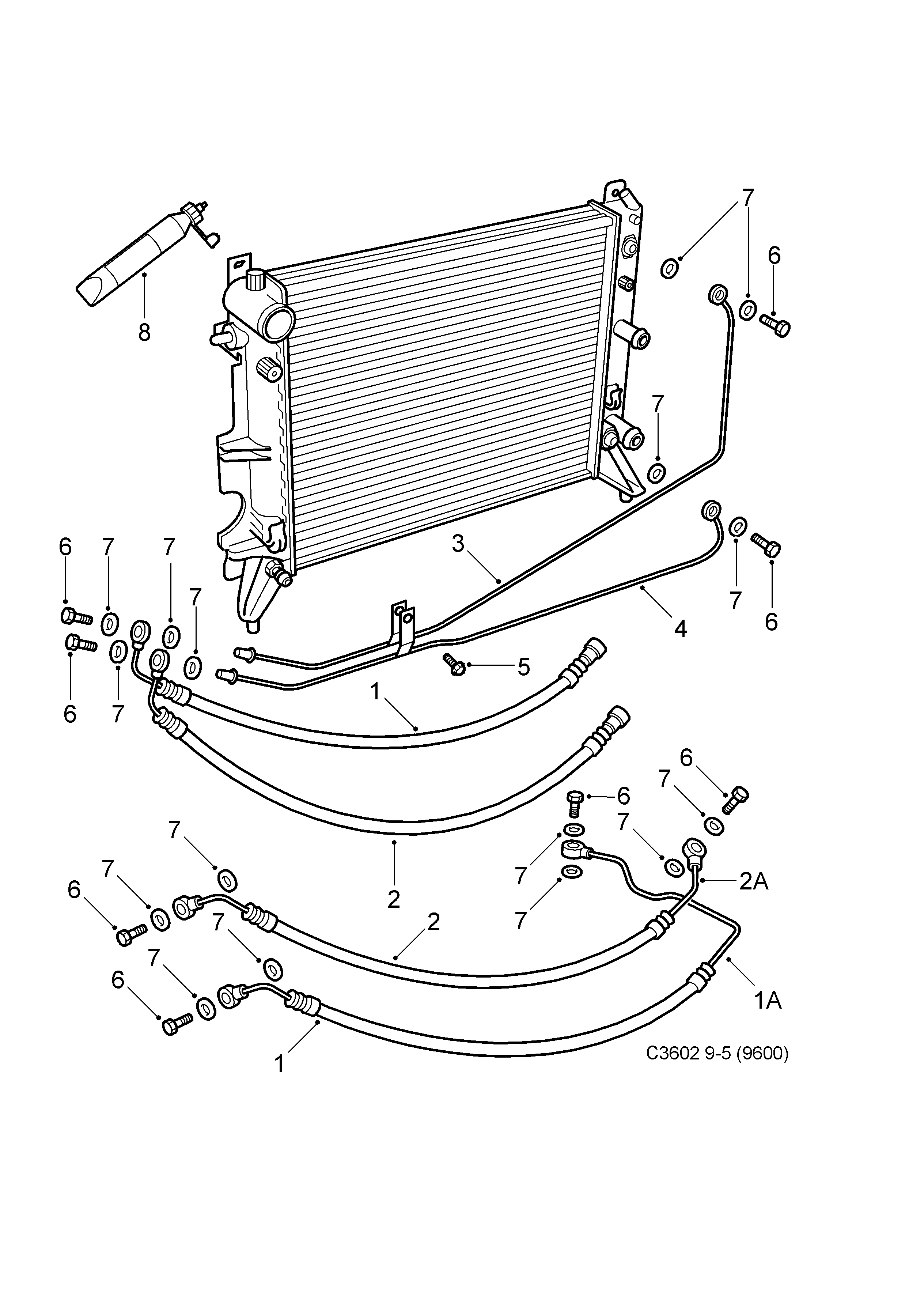 Oil cooler - Automatic transmission, (1998-2010) , A