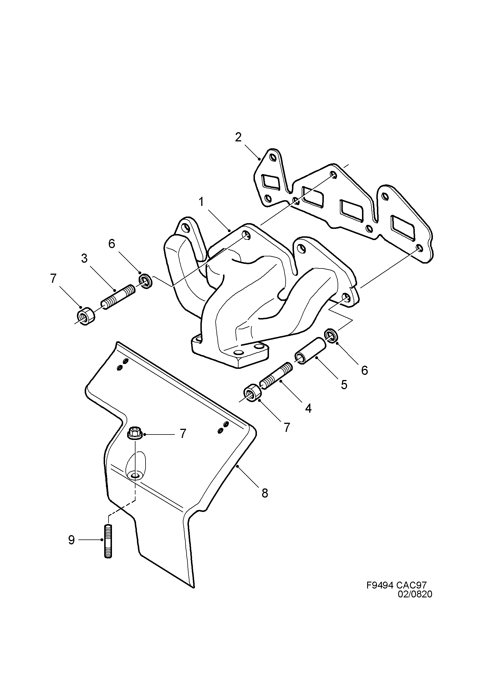 Exhaust manifold, (1998-2010) , B205,B235