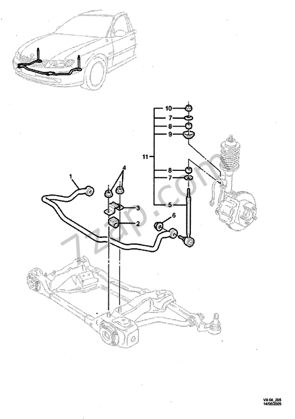STABILIZER BAR - FRONT diagram CHEVROLET lumina Lumina (LHD)