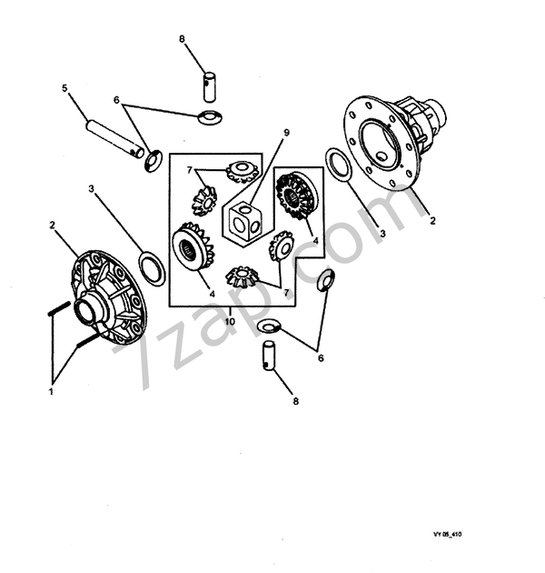 REAR DIFFERENTIAL CASE (LN3) EXC (G80) diagram CHEVROLET lumina