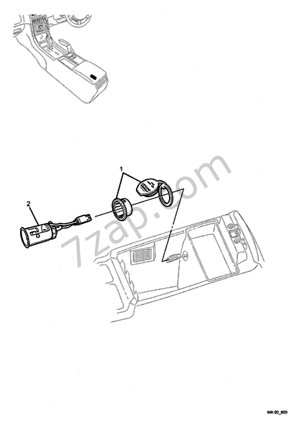 ACCESSORY SOCKET FRONT схема CHEVROLET caprice Caprice