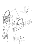 Carrocaria Chevrolet Astra 95/96 Porta dianteira e componentes