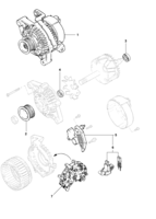 Engine electrical system Chevrolet Astra 95/96 Alternador de 70A - BOSCH