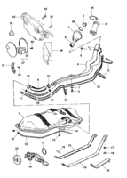 Fuel system, air intake and exhaust Chevrolet Astra 95/96 Reservatório de combustível - modelo HatchBack