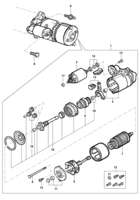 Sistema elétrico do motor Chevrolet Zafira Motor de partida e componentes - DELCO