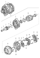 Engine electrical system Chevrolet Zafira Alternator 90A BOSCH