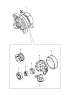 Sistema elétrico do motor Chevrolet Zafira Alternador 120A (Diesel)