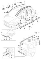 Acabamento externo Chevrolet Astra 99/ Molduras (Zafira)