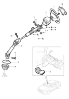 Front suspension and steering system Chevrolet Astra 99/ Steering wheel and fixed steering column