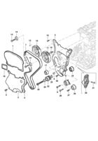 Engine and clutch Chevrolet Zafira Engine timing - 16V engine