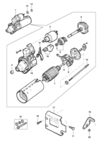 Sistema eléctrico del motor Chevrolet Astra 99/ Motor de partida y sujeción BOSCH