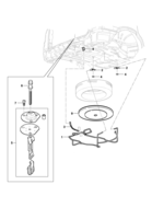 Front suspension and steering system Chevrolet Zafira Spare wheel bracket (Zafira)