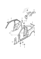 Carroceria Chevrolet Zafira Estrutura lateral, interna e traseira (Hatch 3p)