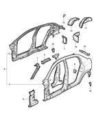 Body Chevrolet Zafira Side, inner and rear structures (Hatch 5D)