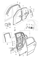 Body Chevrolet Astra 99/ Rear door and components (Hatch/Sedan)