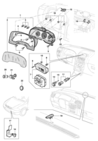Instrumentos, audio, aire acondicionado y limpiador Chevrolet Zafira Instrumentos del tablero