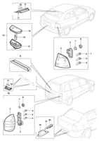 Sistema elétrico Chevrolet Astra 99/ Iluminação externa traseira