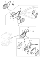 Acabamento externo Chevrolet Zafira Espelho retrovisor externo