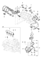 Sistema elétrico do motor Chevrolet Zafira Bobina, velas e cabos