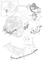 Combustível, admissão e escapamento Chevrolet Zafira Linha de combustível (Diesel)