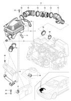 Combustível, admissão e escapamento Chevrolet Astra 99/ Filtro de ar (Diesel)