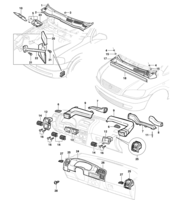Instrumentos, audio, aire acondicionado y limpiador Chevrolet Zafira Sistema de ventilación