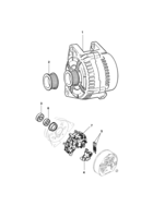 Engine electrical system Chevrolet Calibra Alternador e componentes