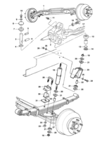 Front suspension and steering system Chevrolet Caminhões 85/96 Eixo dianteiro,amortecedor e fixação
