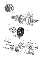 Engine electrical system Chevrolet Caminhões 85/96 Componentes do alternador
