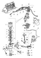 Engine electrical system Chevrolet Caminhões 85/96 Distribuidor de ignição e velas