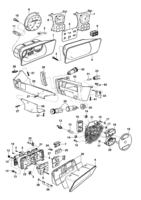 Instruments, audio, air conditioner and wiper Chevrolet Chevette Painel de instrumentos