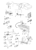 Sistema elétrico Chevrolet Chevette Interruptores e sistema anti-furto