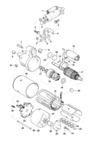 Sistema eléctrico del motor Chevrolet Chevette Motor de partida e componentes
