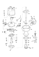 Engine electrical system Chevrolet Chevette Distribuidor de ignição Arno - convencional