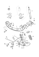 Front suspension and steering system Chevrolet Chevette Travessa - suspensão dianteira