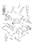 Parachoques y suspensión trasera Chevrolet Chevette Suspensão traseira