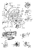Carrocaria Chevrolet Chevette Mecanismo e componentes da porta dianteira