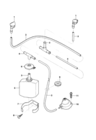 Instruments, audio, air conditioner and wiper Chevrolet Chevette Lavador manual do pára-brisa