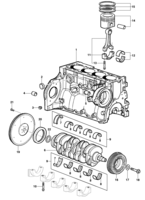 Motor e embreagem Chevrolet Montana Bloco do motor