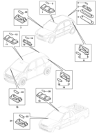 Sistema elétrico Chevrolet Corsa novo 02/ Lanternas de iluminação interna