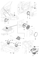 Instrumentos, audio, aire acondicionado y limpiador Chevrolet Corsa novo 02/ Altavoz