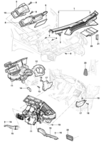 Instrumentos, audio, aire acondicionado y limpiador Chevrolet Montana Sistema de ventilación - Sedan/Hatch/Pick-up