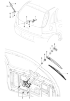 Instruments, audio, air conditioner and wiper Chevrolet Corsa novo 02/ Rear window wiper