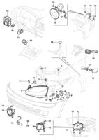 Sistema elétrico Chevrolet Meriva Farol e interruptores dianteiro - Sedan/Hatch/Pick-up