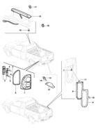 Sistema elétrico Chevrolet Meriva Lanterna traseira e brake-light - Pick-up