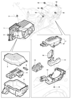 Sistema eléctrico Chevrolet Meriva Caja de los relés y fusibles - Sedan/Hatch/Pick-up